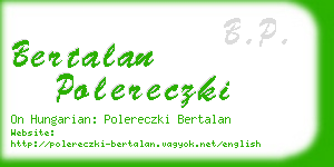 bertalan polereczki business card